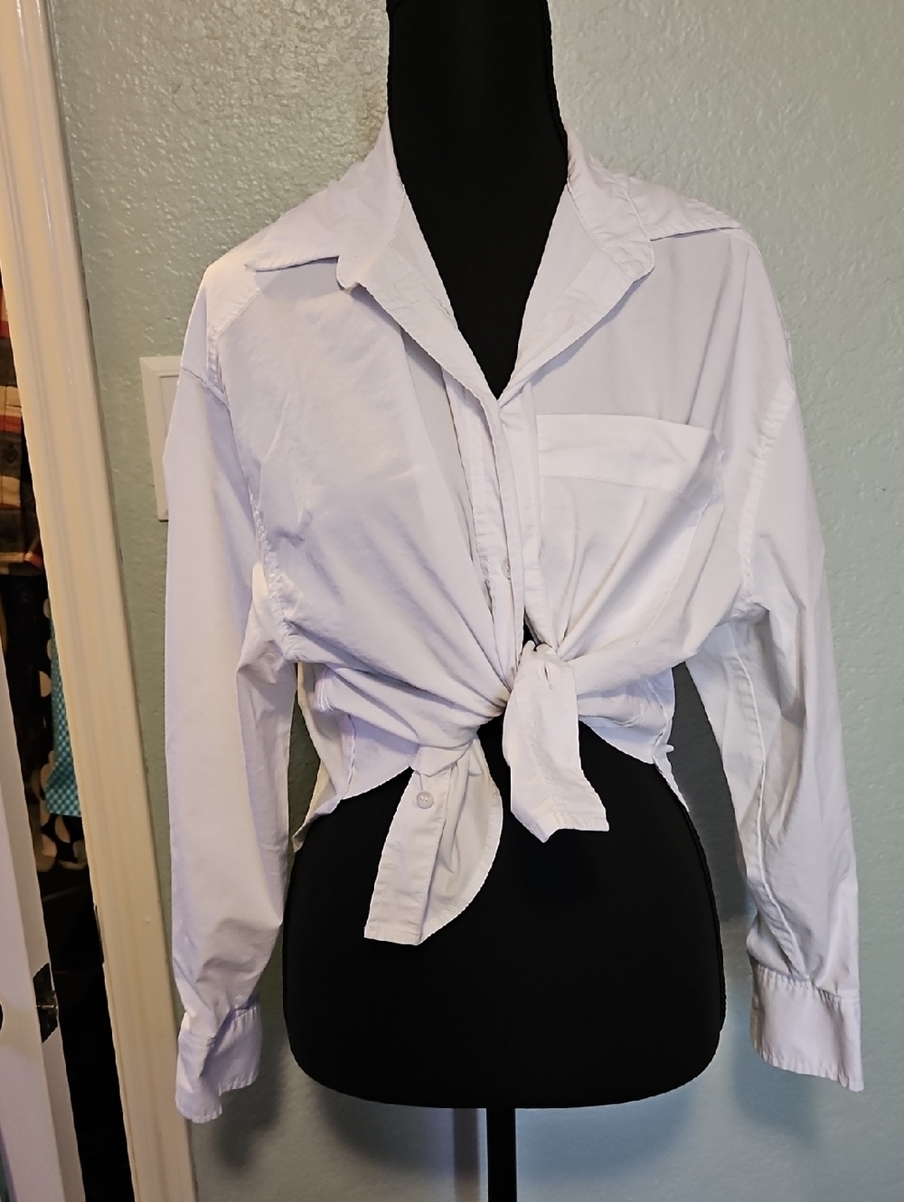 Philosophy Women's White Tie-Front Button Down Shirt